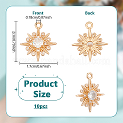 10шт латунные подвески с микропаве и кубическим цирконием&nbsp;KK-NB0003-94A