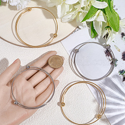 6шт 2 цвета ионного покрытия (IP) 304 браслеты из нержавеющей стали изготовление&nbsp;MAK-BBC0001-22