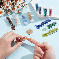 96g 12 couleurs 12/0 grade a perles de rocaille en verre rondes&nbsp;SEED-NB0002-09