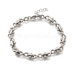 Браслеты-цепочки Infinity Link из нержавеющей стали 304 для женщин&nbsp;BJEW-K226-14B-P