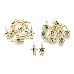 Латунные микро проложить кубического циркония подвески&nbsp;KK-D339-02G-12