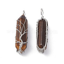 Подвески с острыми концами из смешанных натуральных и синтетических драгоценных камней&nbsp;G-F733-05