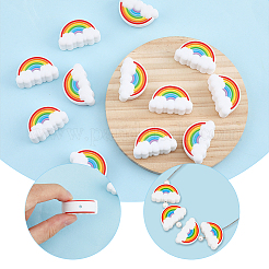 12 perlina in silicone ecologico per uso alimentare arcobaleno&nbsp;SIL-HY0001-31