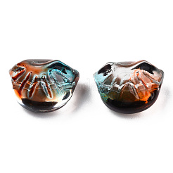 Perle di vetro verniciate a spruzzo trasparente&nbsp;GLAA-N035-033-G02