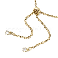Fabrication de colliers coulissants en macramé avec chaîne en acier inoxydable 304&nbsp;NJEW-JN05069-01