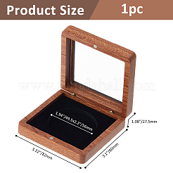 Caja de madera para monedas conmemorativas&nbsp;CON-WH0107-36A