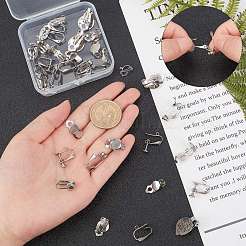 36 шт. 9 шт. фурнитуры для сережек-клипс из нержавеющей стали 304&nbsp;STAS-SC0003-70