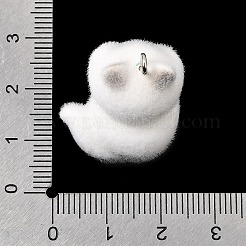 Pendentifs en résine opaque floqués&nbsp;RESI-G128-01O