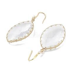 Стеклянные серьги с подвесками&nbsp;EJEW-Q800-26D-KCG