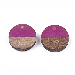 Pendentifs en bois de résine et de noyer&nbsp;RESI-S358-02E-11