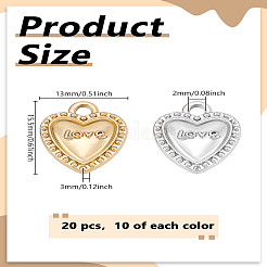 20 шт. 2-цветные подвески из сплава с УФ-покрытием&nbsp;ALRI-LP0001-04