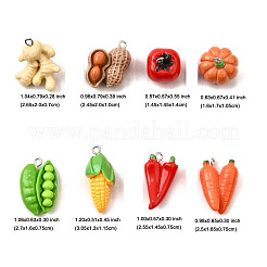 16 шт. 8 стиля подвески из смолы и железа&nbsp;RESI-FP0001-38