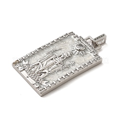 Подвески из латуни микропаве с фианитами и эмалью&nbsp;KK-H458-01P-20