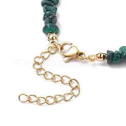 Armbänder aus natürlichen Malachit-Chip-Perlen für Frauen&nbsp;X-BJEW-JB11742-10