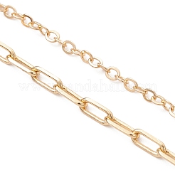 Изготовление браслета из латунной цепочки и скрепок&nbsp;AJEW-JB01466