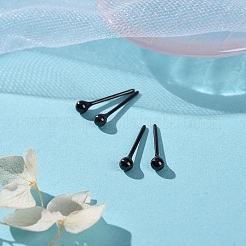 Orecchini a bottone in ceramica con zirconi e bioceramica ipoallergenica&nbsp;EJEW-Z023-11D
