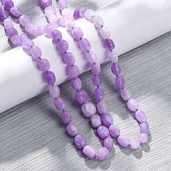 Натуральные окрашенные малайзийские нефритовые самородки из бисера длинные ожерелья для женщин&nbsp;NJEW-F340-A03