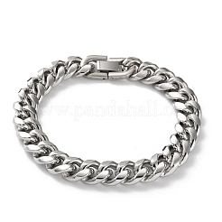 Bracelets à maillons cubains en acier inoxydable 304 pour hommes&nbsp;BJEW-Z081-01P-04