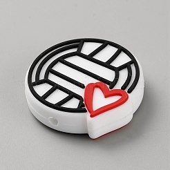 Силиконовые фокусные бусины спортивной тематики&nbsp;SIL-CJC0015-03C