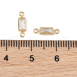 Conectores rectangulares de latón con circonitas cúbicas pavé de Shegrace&nbsp;XGRQ2O764-445A-G