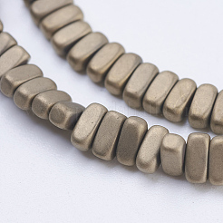 Chapelets de perles en hématite synthétique sans magnétiques&nbsp;G-J382-2x4x2mm-A08-F