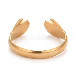 Кольцо-манжета из нержавеющей стали 304 с ионным покрытием (IP) для женщин с двойным обхватом руки&nbsp;RJEW-C025-08B-G