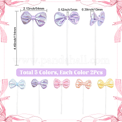 10шт 5-х цветные пластиковые украшения для торта&nbsp;DIY-SP0005-90