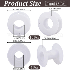 15 bobine en plastique de 2 styles différents&nbsp;TOOL-SC0001-91