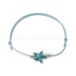 Bracelets de perles tressées en polyester ciré&nbsp;BJEW-JB11104