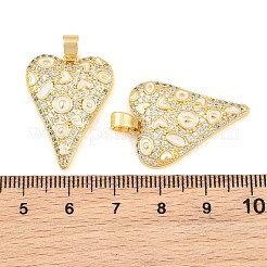 Pendenti in zirconi cubici trasparenti in micro pavè di ottone&nbsp;CU-CBA765C-19G-02