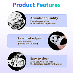 24 pièce 24 styles de pochoirs de peinture pour visage d'animal&nbsp;DIY-DO0001-03