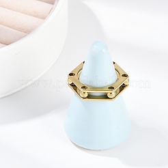 Ионное покрытие(ip) 304 нержавеющая сталь перстень для женщин&nbsp;RJEW-A052-03A-G02