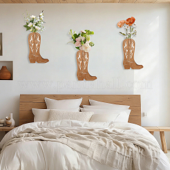 Vases en bois en forme de botte de cowboy&nbsp;AJEW-WH0886-71