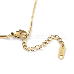 Collana di perline a forma di cuore in acciaio inossidabile 304 con placcatura ionica (ip) e catene a serpente rotonde&nbsp;NJEW-F318-03G