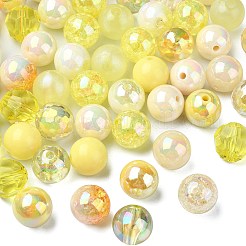 100 perles acryliques opaques et transparentes&nbsp;MACR-CJ0002-09A
