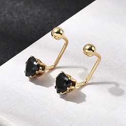 Серьги-гвоздики в форме сердца из нержавеющей стали 304&nbsp;EJEW-F396-04C-G