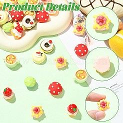 35 шт. 7 стиля непрозрачных смоляных кабошонов&nbsp;RESI-CJ0005-08