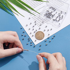100 Stück 304 Edelstahlperlen&nbsp;STAS-UN0064-70