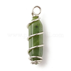 Colgantes de jade natural del sur de China con doble punta.&nbsp;PALLOY-JF01686-01