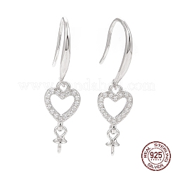 Ganci per orecchini in argento sterling anti-ossidazione rodiato 925&nbsp;STER-D035-30P