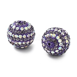 Полосатый узор полимерная глина стразы бусины&nbsp;CLAY-NH0001-01K