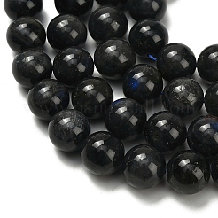 Натуральные черные лабрадоритные бусинки&nbsp;G-L642-B15-14mm