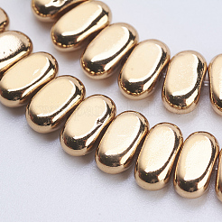 Chapelets de perles en hématite synthétique sans magnétiques&nbsp;G-J382-4x8x2mm-B01