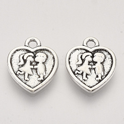 Tibetischer stil Aluminium Anhänger & Charms&nbsp;LS-TIBEP-T009-13AS-RS