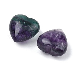 Натуральные флюоритовые камни в форме сердца для ладони&nbsp;G-P609-A03-01