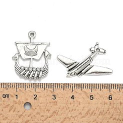 Tibetischer stil Aluminium Anhänger & Charms&nbsp;TIBEP-MSMC021-45AS-RS