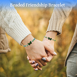 Bracelets ajustables en perles tressées en nylon&nbsp;BJEW-TA00488