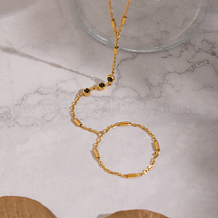 Браслеты из нержавеющей стали 304 с микропаве из кубического циркония.&nbsp;OQ4080