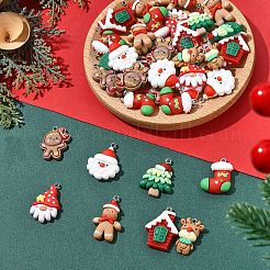 40 stücke 8 stile weihnachten undurchsichtige harz anhänger&nbsp;RESI-YW0005-54
