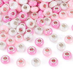 150pcs perles européennes en résine opaque&nbsp;RESI-TA0004-61C
